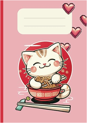 Kawaii Notizheft mit Katzenmotiv